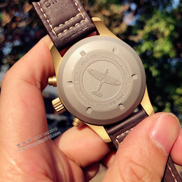 萬國高端複刻手錶 IWC噴火戰機飛行員計時青銅腕表  gjs1979